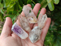 Natural Smokey Amethyst Quartz Crystals x 20 From Brandberg, Namibia