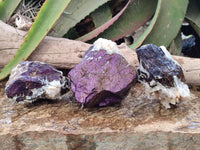 Natural Purpurite Specimens x 3 From Namibia