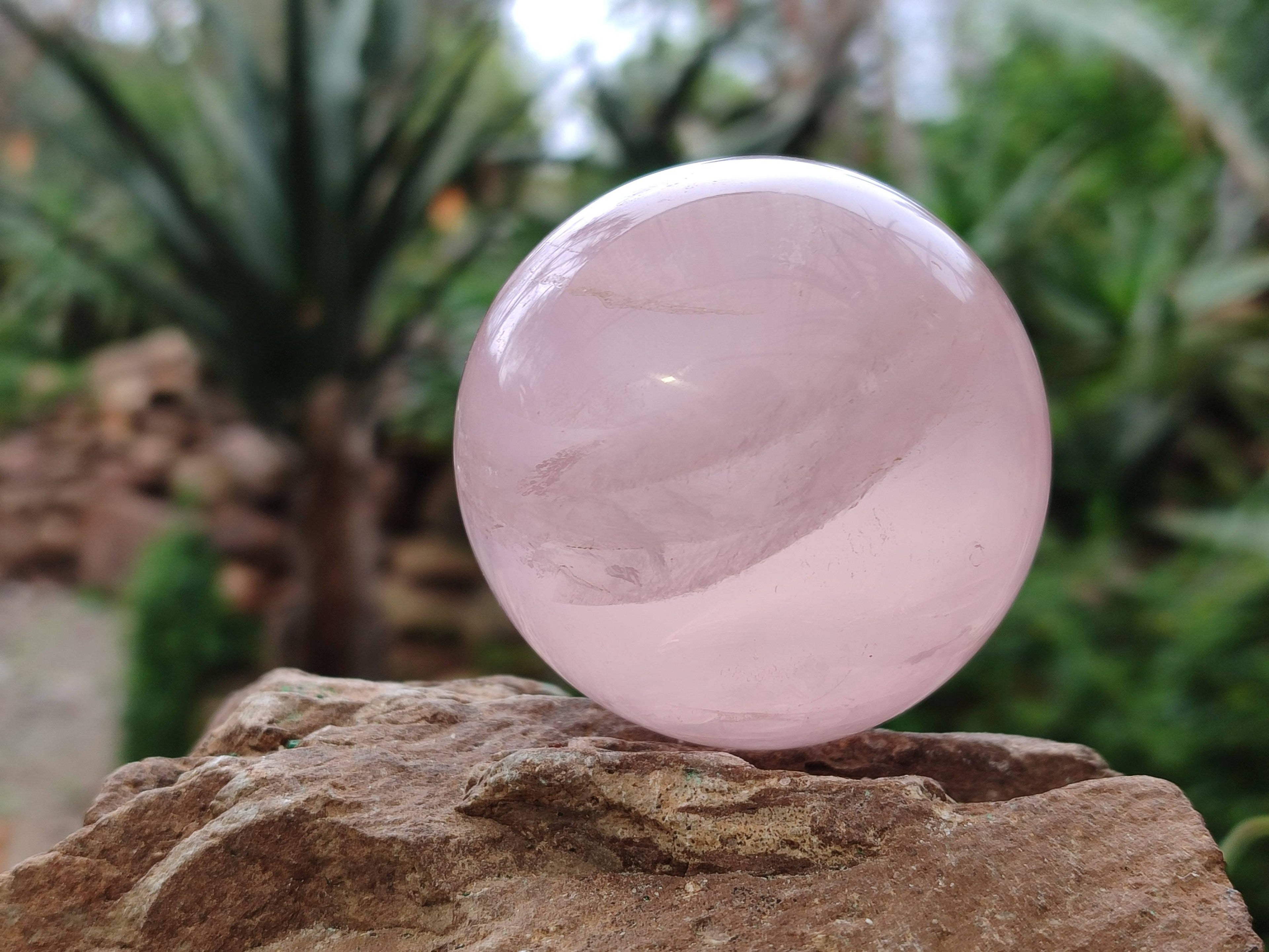 Polished Star Rose Quartz Spheres x 4 Madagascar - Toprock Gemstones and Minerals 