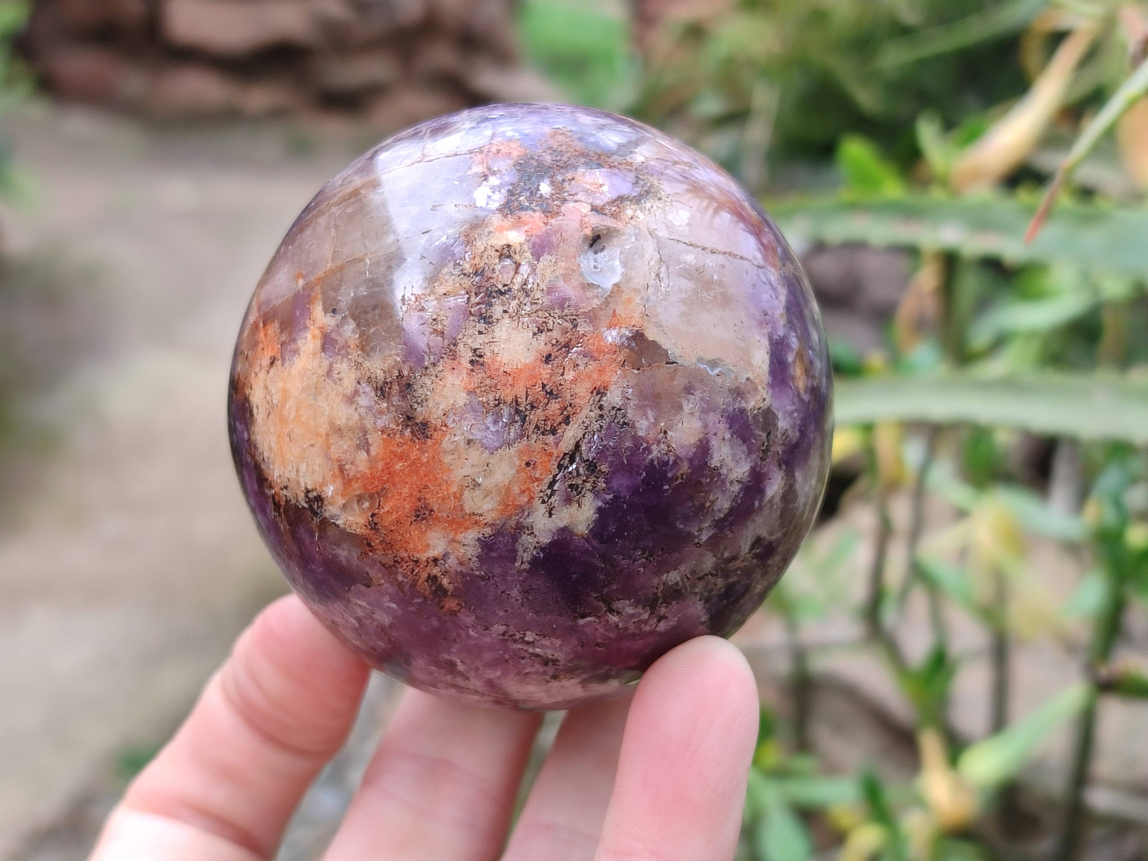 Polished Lepidolite Spheres x 4 From Ambatondrazaka, Madagascar - Toprock Gemstones and Minerals 