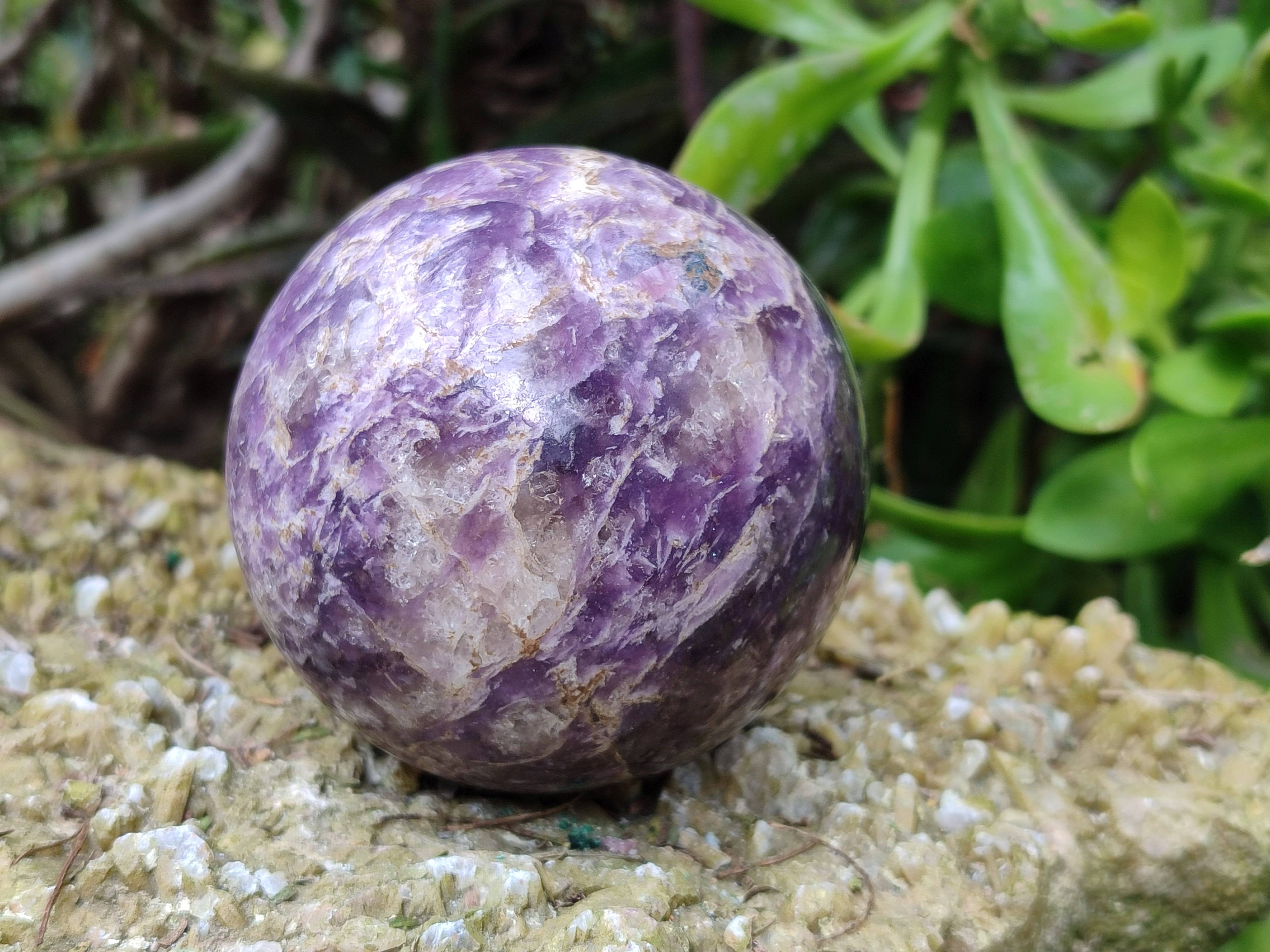 Polished Lepidolite Spheres x 4 From Ambatondrazaka, Madagascar - Toprock Gemstones and Minerals 