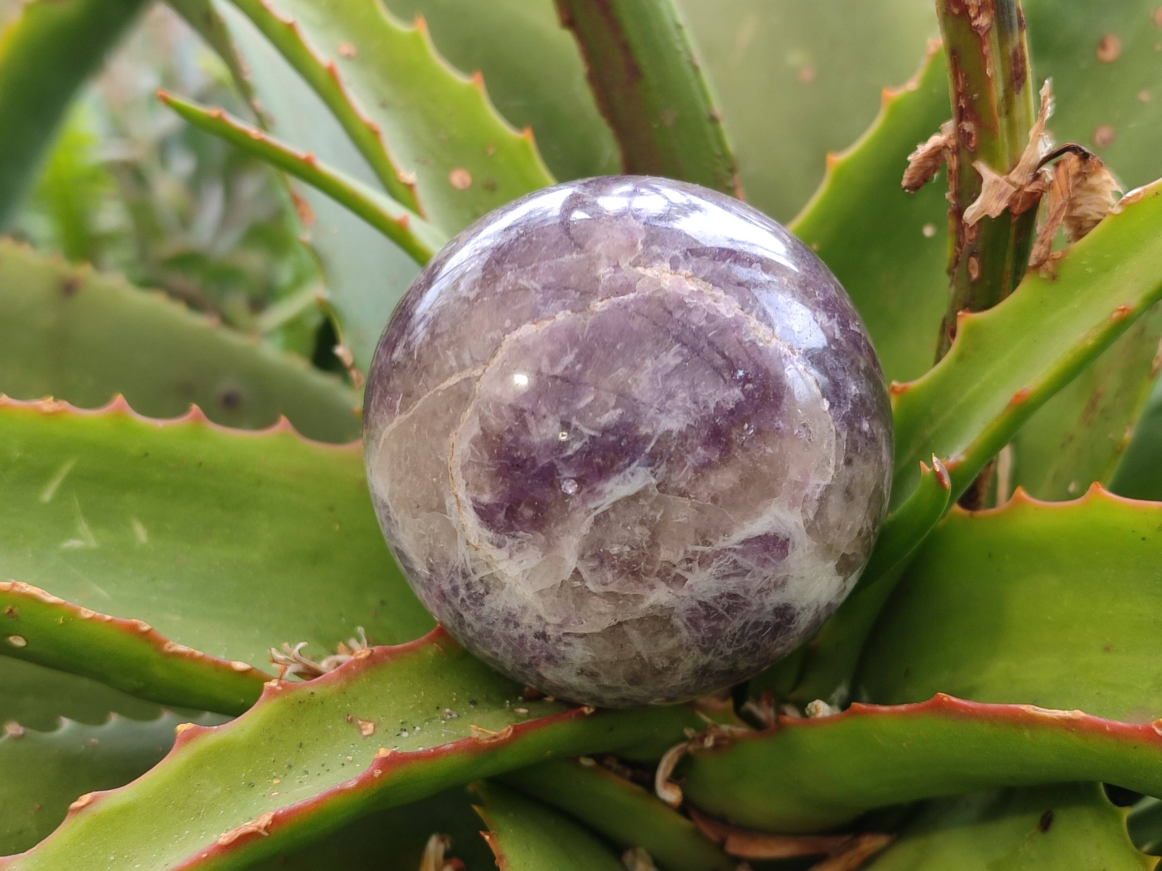 Polished Lepidolite Spheres x 4 From Ambatondrazaka, Madagascar - Toprock Gemstones and Minerals 