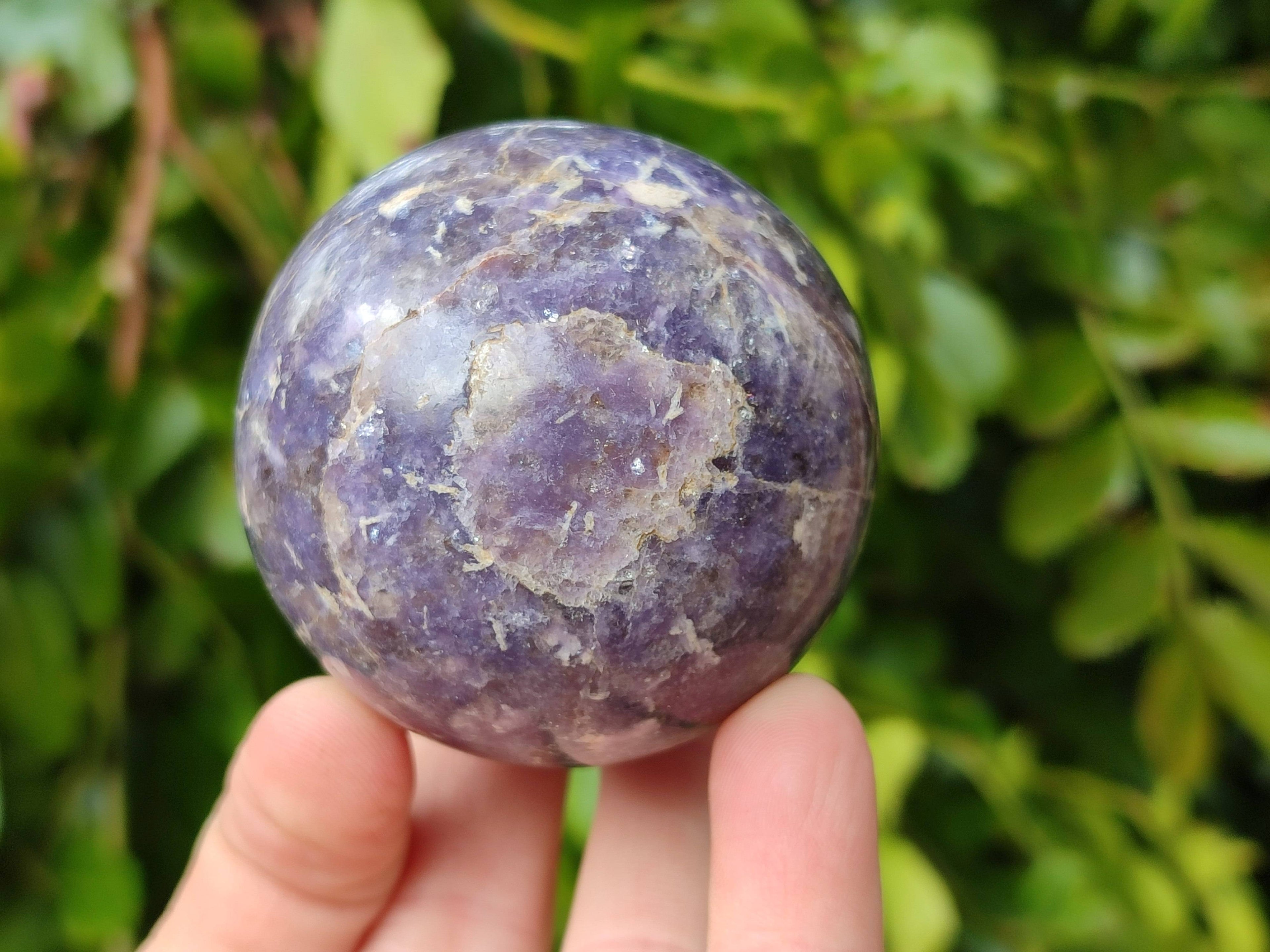 Polished Lepidolite Spheres x 4 From Ambatondrazaka, Madagascar - Toprock Gemstones and Minerals 
