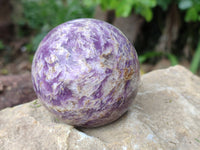 Polished Lepidolite Spheres x 4 From Ambatondrazaka, Madagascar