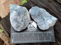 Natural Celestite Specimens x 12 From Sakoany, Madagascar