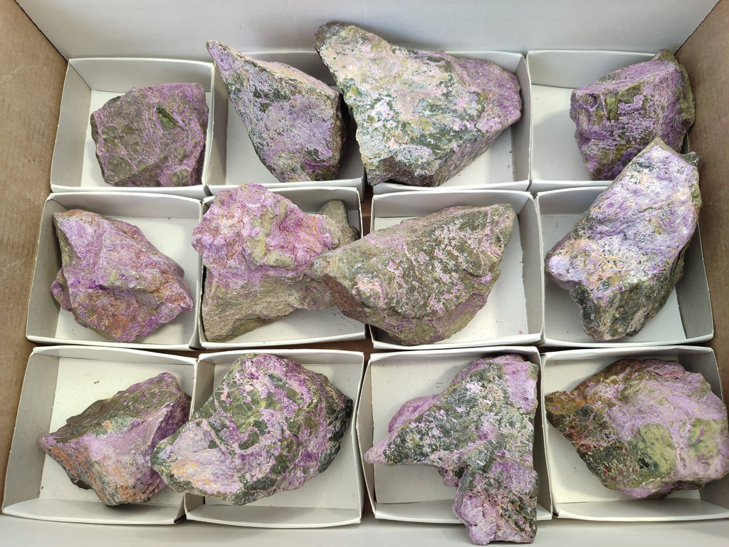 Natural Stichtite Specimens x 12 From Barberton, South Africa - Toprock Gemstones and Minerals 
