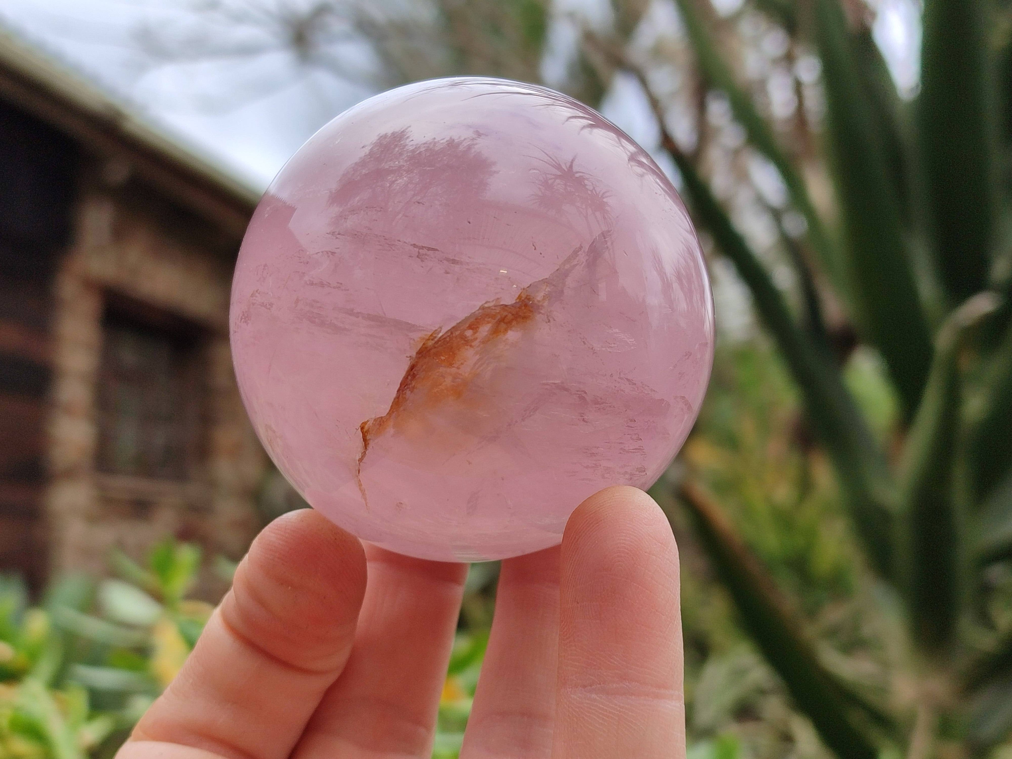 Polished Star Rose Quartz Spheres x 4 From Madagascar - Toprock Gemstones and Minerals 