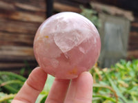 Polished Star Rose Quartz Spheres x 4 From Madagascar