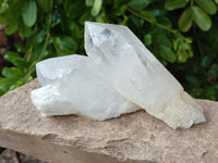 Natural Candle Quartz Crystals x 3 From Madagascar