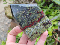 Polished Bastite Dragon Bloodstone Points x 6 From South Africa