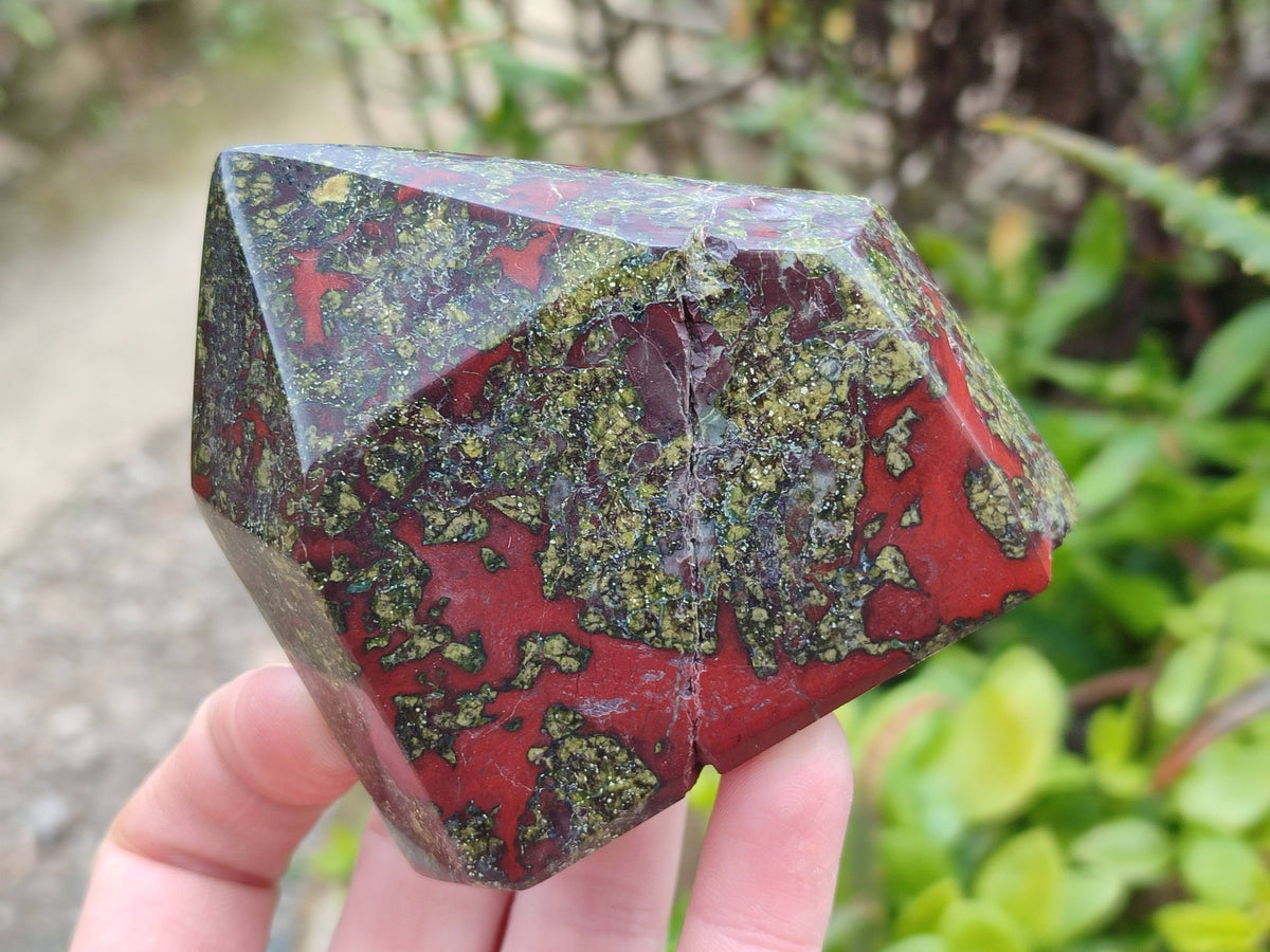 Polished Bastite Dragon Bloodstone Points x 6 From South Africa - Toprock Gemstones and Minerals 