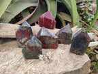 Polished Bastite Dragon Bloodstone Points x 6 From South Africa - Toprock Gemstones and Minerals 