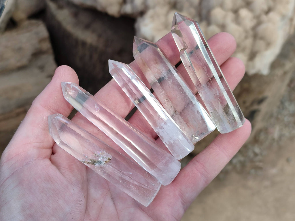 Polished Clear Quartz Crystals x 24 From Madagascar - Toprock Gemstones and Minerals 