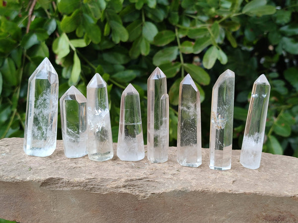 Polished Clear Quartz Crystals x 24 From Madagascar