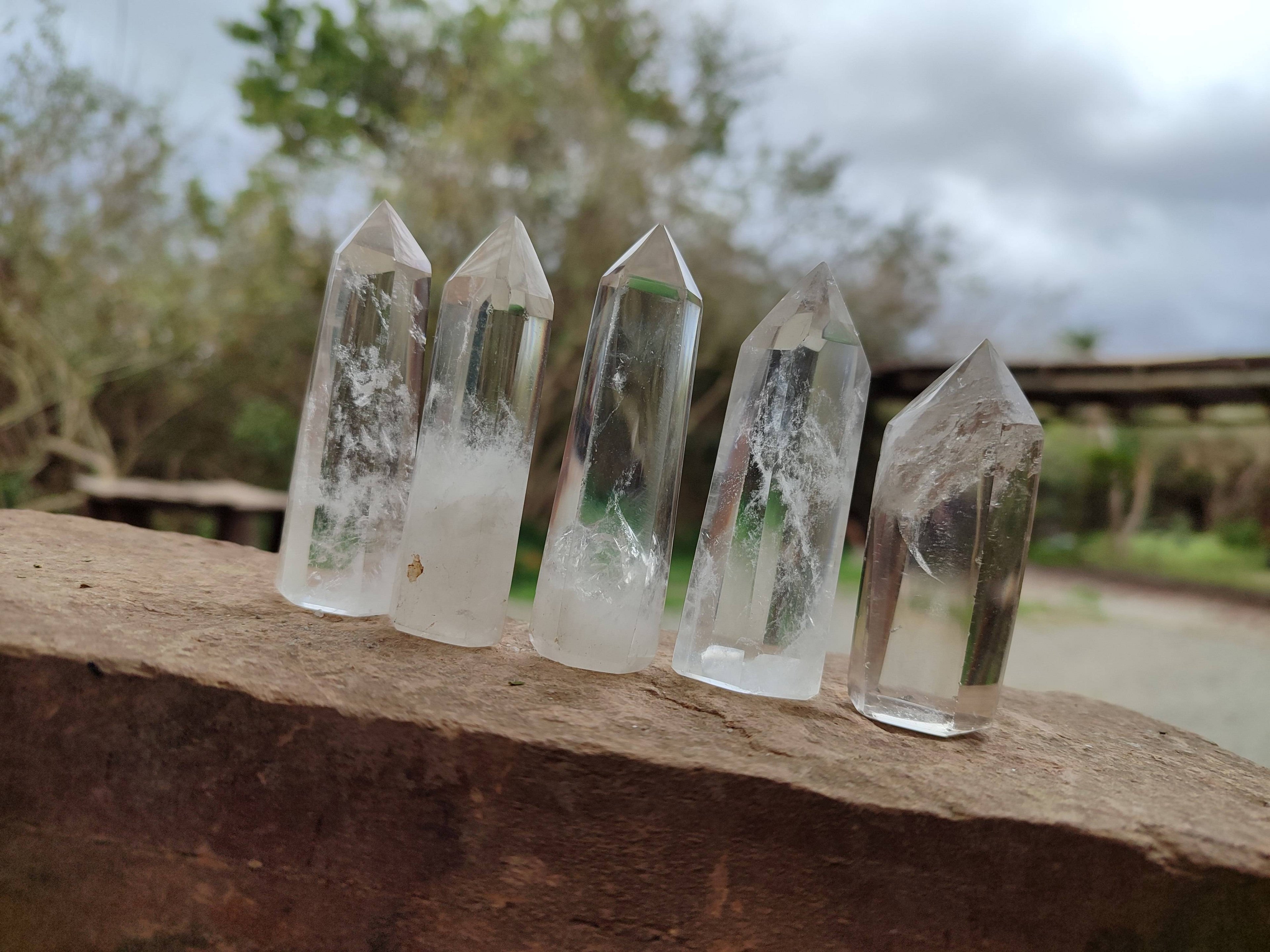Polished Clear Quartz Crystals x 24 From Madagascar - Toprock Gemstones and Minerals 