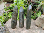 Polished Green Fuchsite Points x 3 From Madagascar - Toprock Gemstones and Minerals 