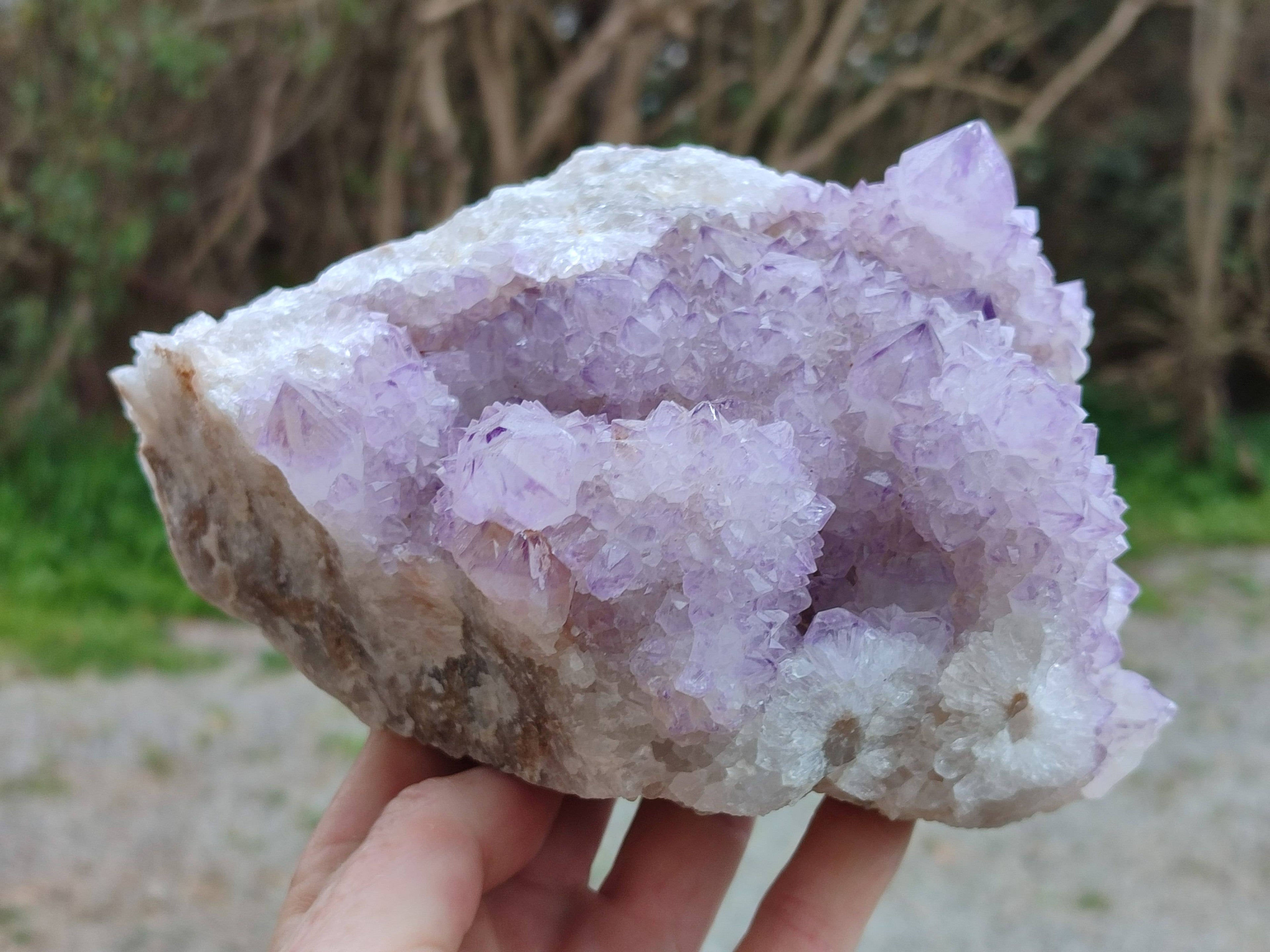 Natural Amethyst Spirit Quartz Cluster x 1 From South Africa - Toprock Gemstones and Minerals 