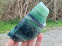 Polished On One Side Watermelon Fluorite x 2 From Uis, Namibia - Toprock Gemstones and Minerals 