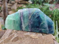 Polished On One Side Watermelon Fluorite x 2 From Uis, Namibia - Toprock Gemstones and Minerals 