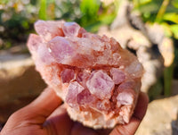 Natural Sugar Amethyst Quartz Clusters x 4 from Solwezi, Zambia
