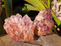 Natural Sugar Amethyst Quartz Clusters x 4 from Solwezi, Zambia