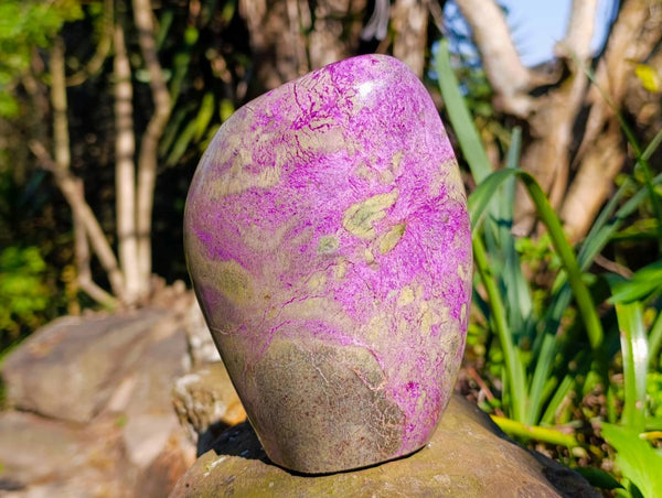 Polished Stichtite Standing Free Form x 1 From Barberton, South Africa