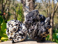 Natural Schorl Black Tourmaline Specimens x 3 From Namibia