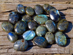 Polished Labradorite Palm Stones x 20 From Tulear, Madagascar - Toprock Gemstones and Minerals 