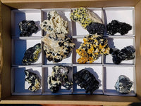 Natural Schorl Black Tourmaline Specimens x 12 From Namibia