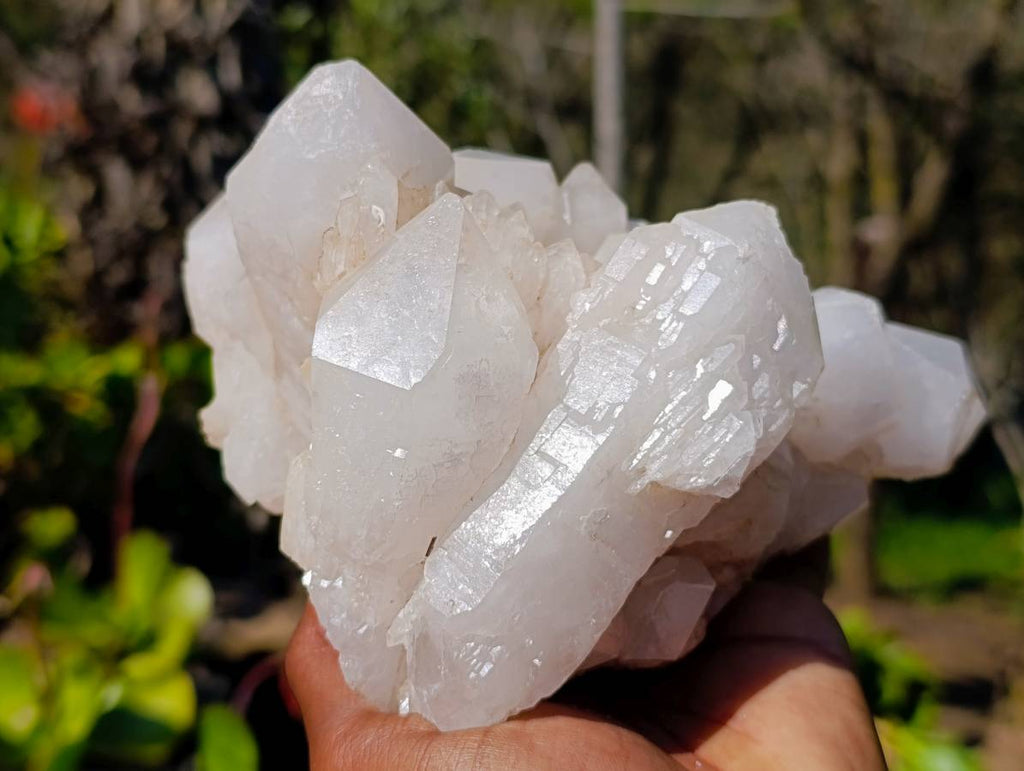 Natural Candle Quartz Clusters x 2 From Madagascar - Toprock Gemstones and Minerals 