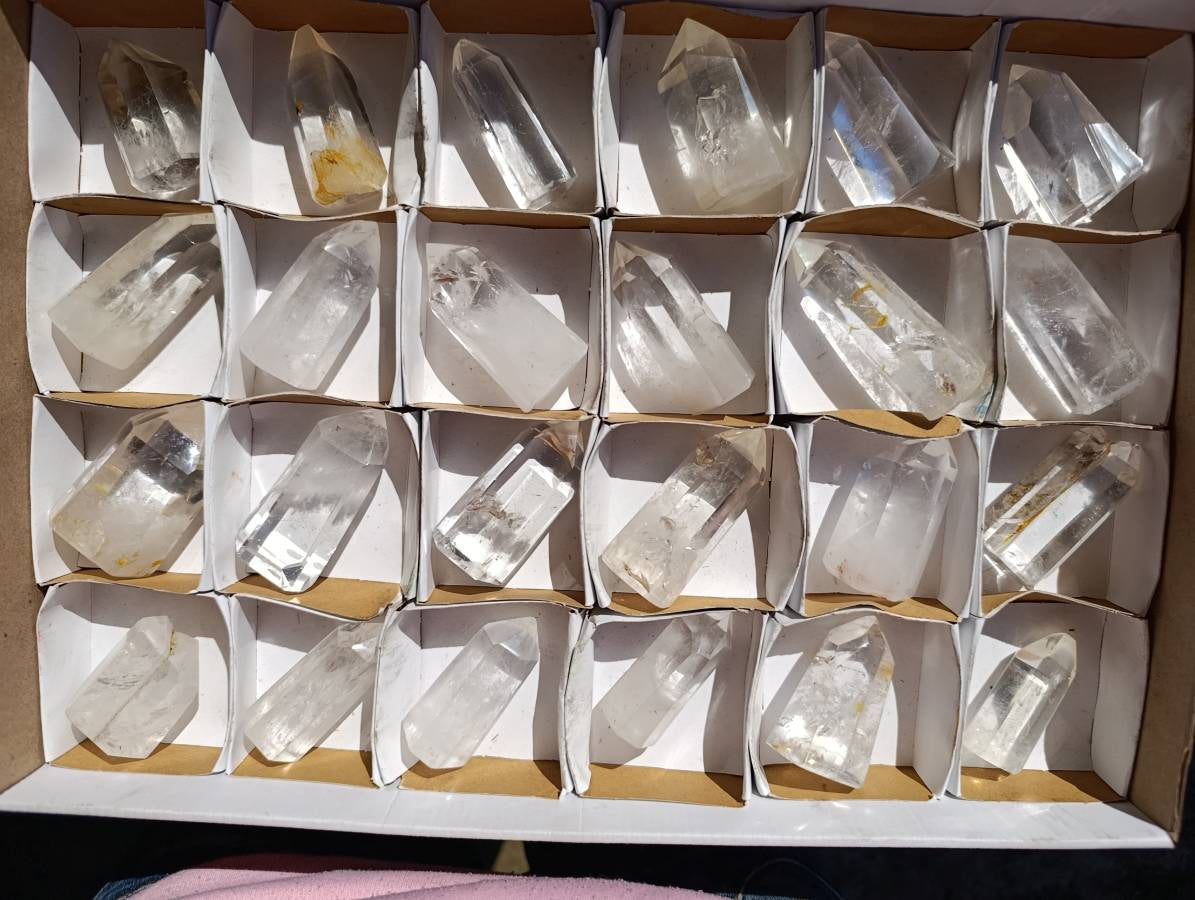 Polished Clear Quartz Crystals x 24 From Madagascar - Toprock Gemstones and Minerals 