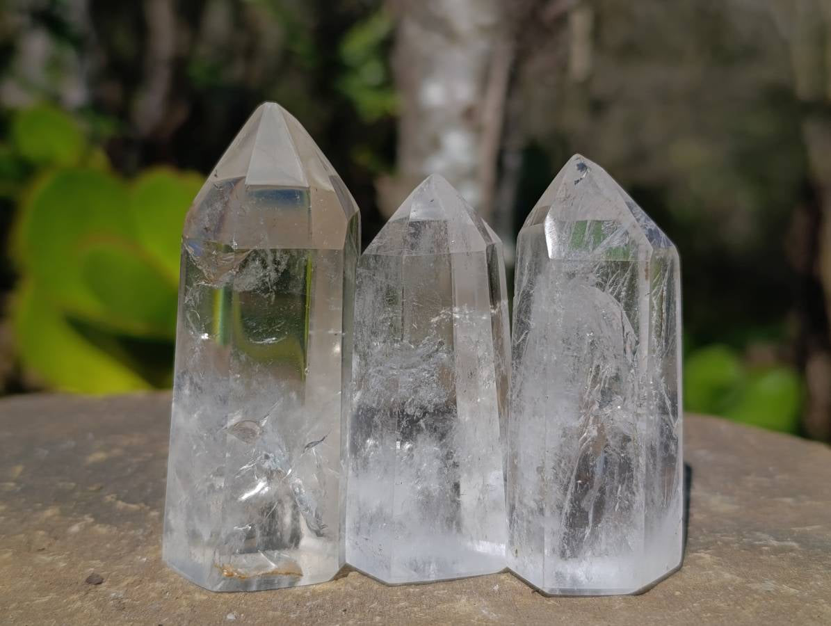 Polished Clear Quartz Crystals x 24 From Madagascar - Toprock Gemstones and Minerals 