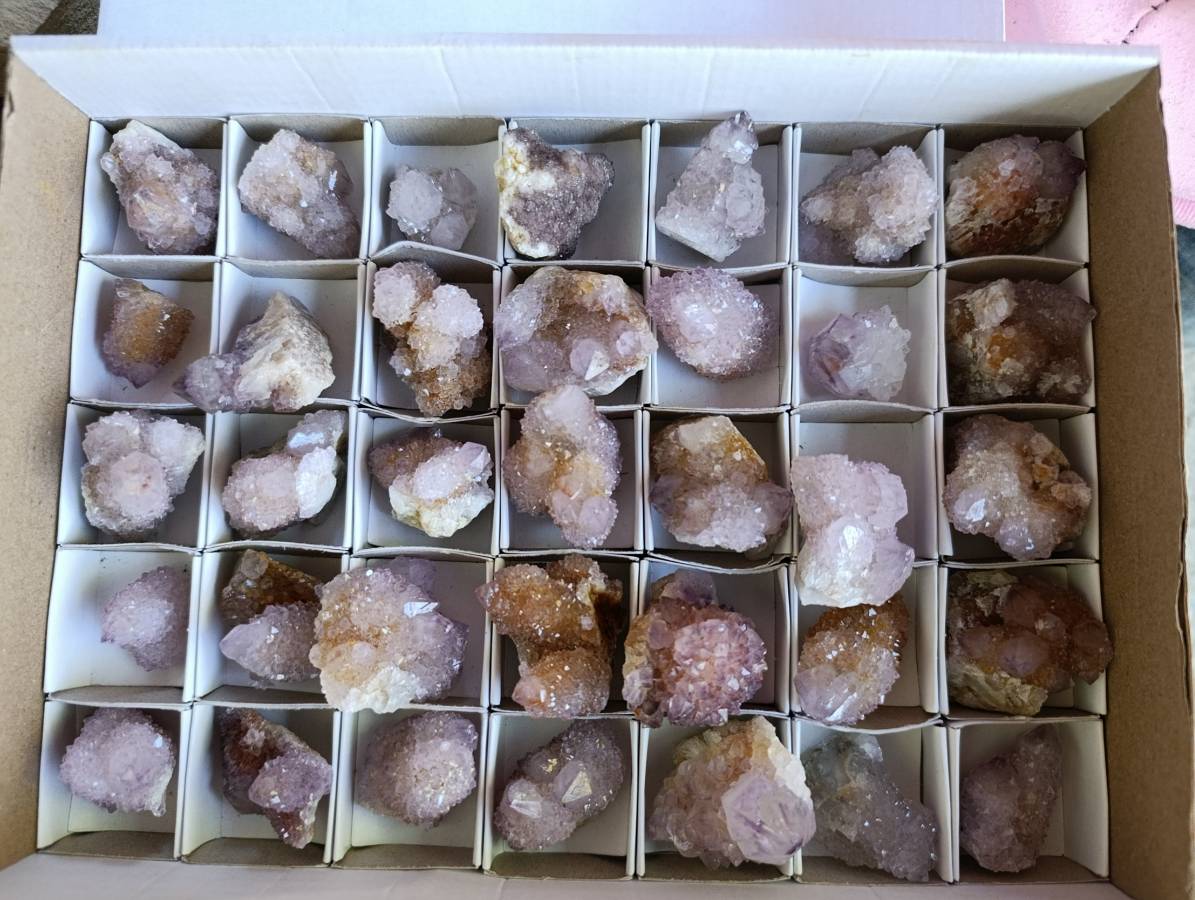 Natural Amethyst Spirit Quartz Specimens x 35 From South Africa - Toprock Gemstones and Minerals 