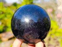 Polished Black Tourmaline Spheres x 3 From Madagascar