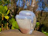 Polished Blue Lace Agate Standing Free Form x 1 From Malawi