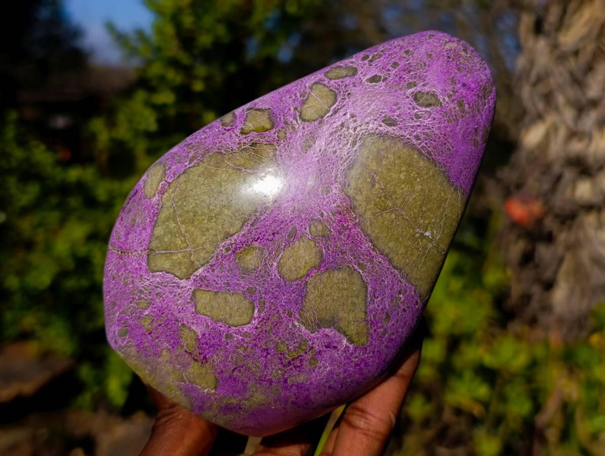 Polished Stichtite Standing Free Forms x 2 From Barberton, South Africa - Toprock Gemstones and Minerals 