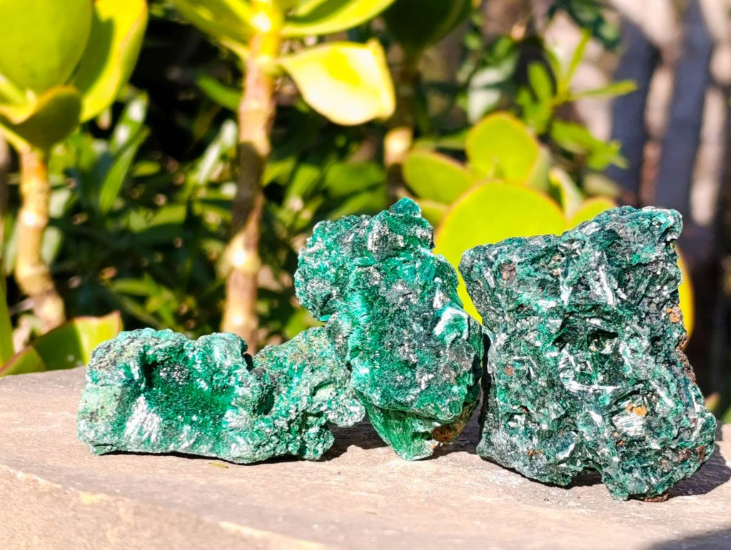 Natural Silky Malachite Specimens x 12 From Kasompe, Congo - Toprock Gemstones and Minerals 