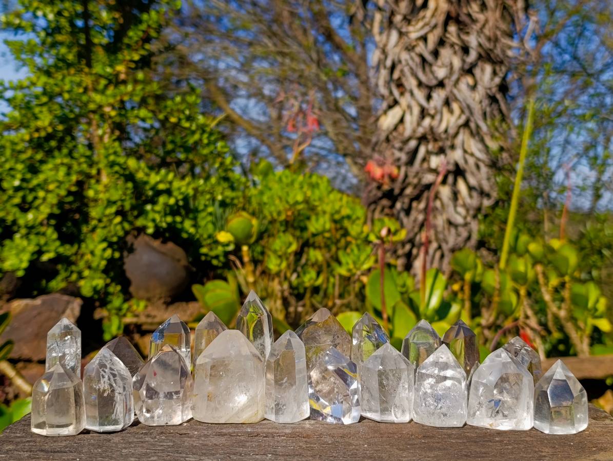 Polished Clear Quartz Crystals x 20 From Madagascar - Toprock Gemstones and Minerals 