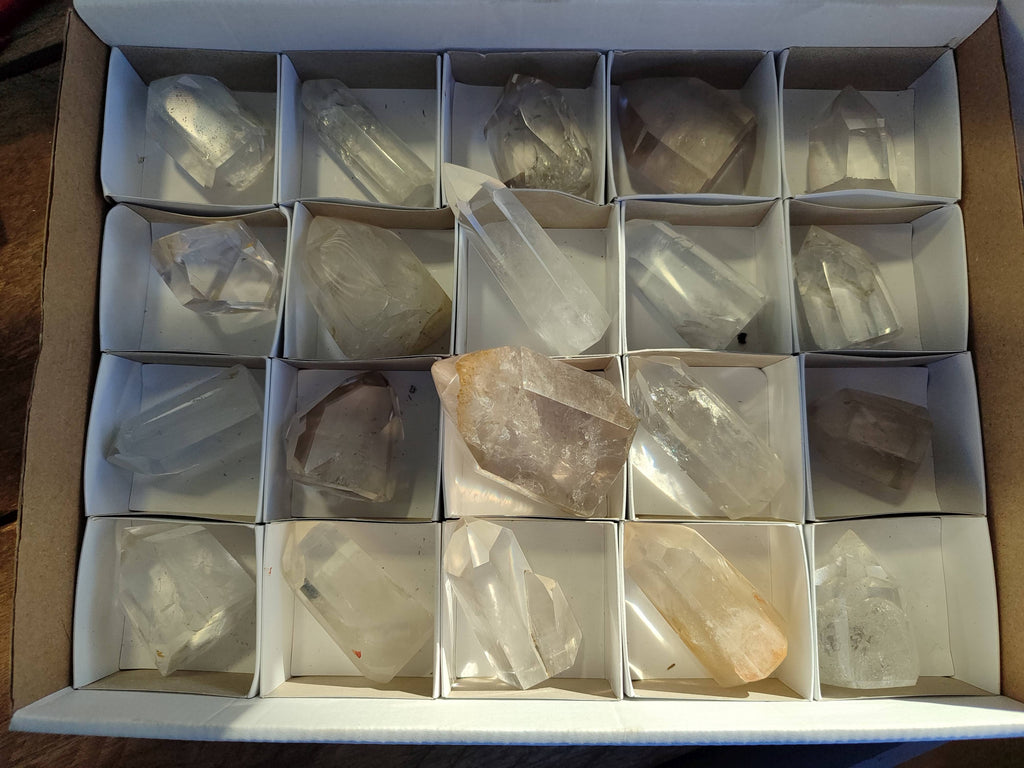 Polished Clear Quartz Crystals x 20 From Madagascar - Toprock Gemstones and Minerals 