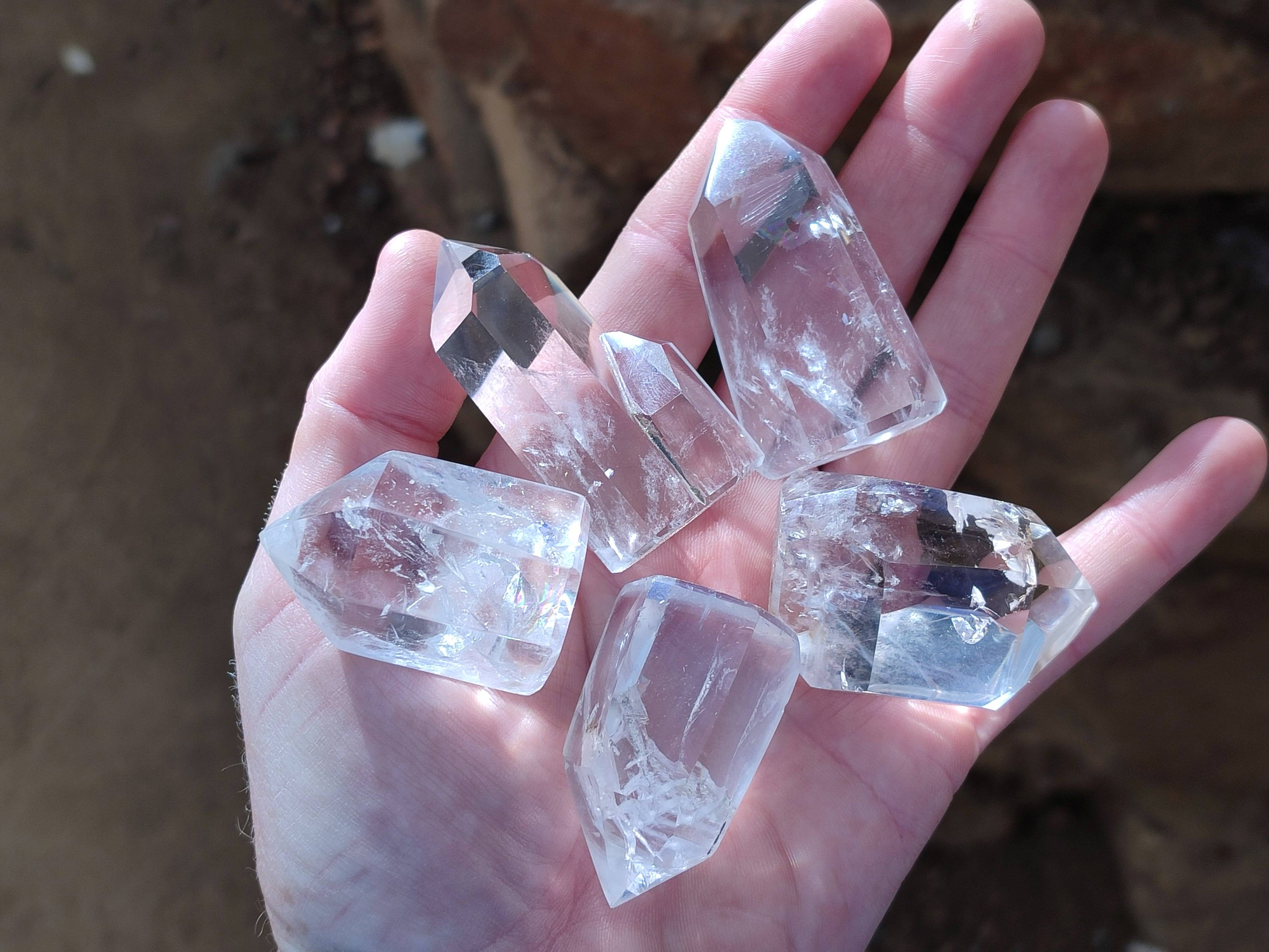 Polished Clear Quartz Crystals x 20 From Madagascar - Toprock Gemstones and Minerals 