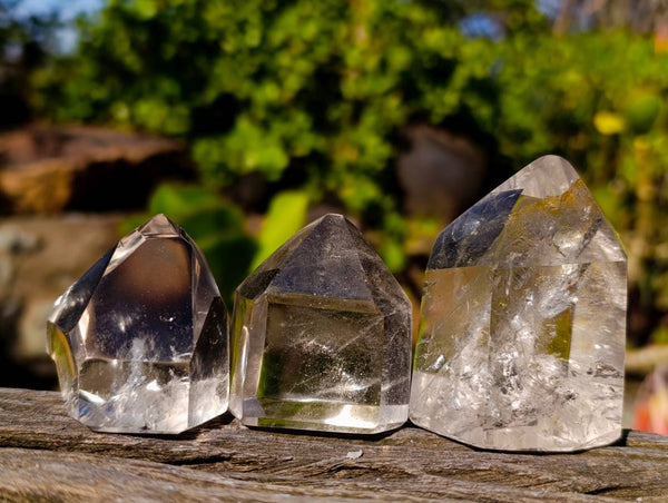 Polished Clear Quartz Crystals x 20 From Madagascar