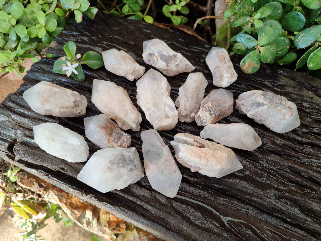Natural Quartz Crystals x 20 From Madagascar - Toprock Gemstones and Minerals 