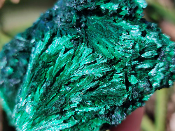 Natural Silky Malachite Specimens x 2 From Kasompe, Congo
