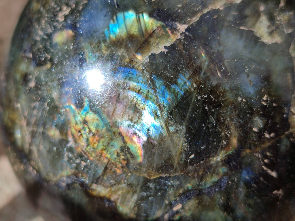 Polished Labradorite Sphere x 1 From Tulear, Madagascar - Toprock Gemstones and Minerals 