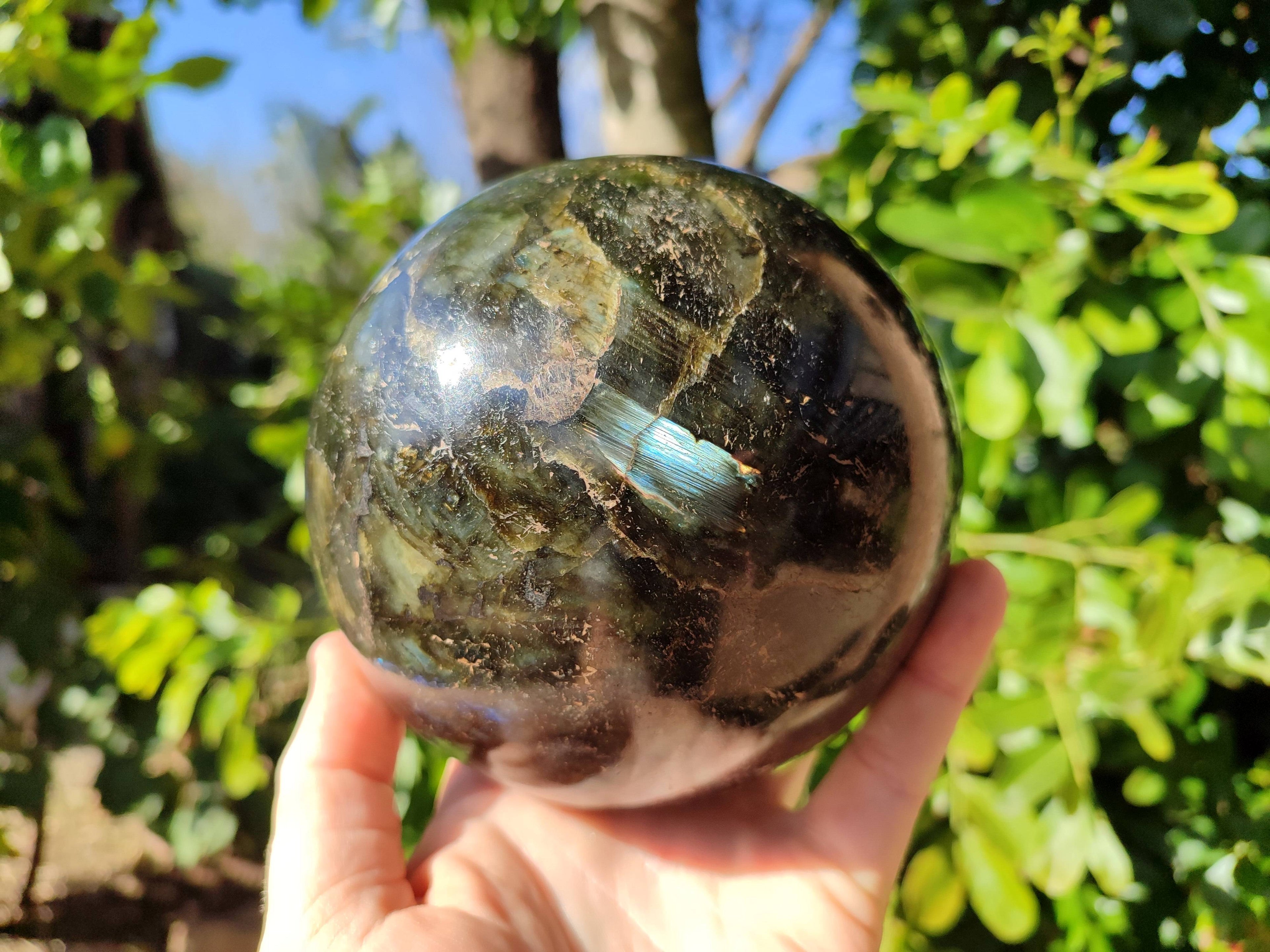 Polished Labradorite Sphere x 1 From Tulear, Madagascar - Toprock Gemstones and Minerals 