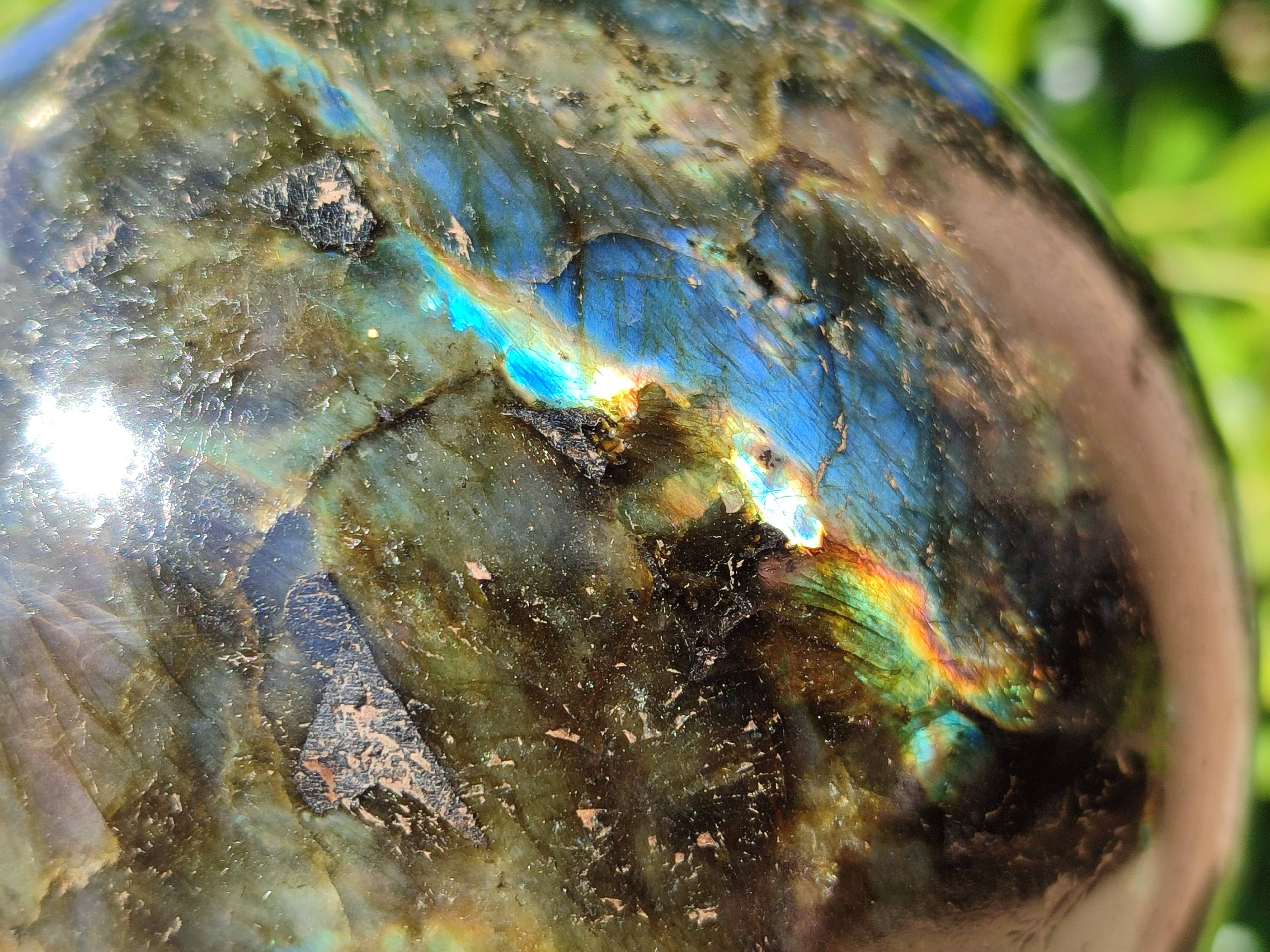 Polished Labradorite Sphere x 1 From Tulear, Madagascar - Toprock Gemstones and Minerals 