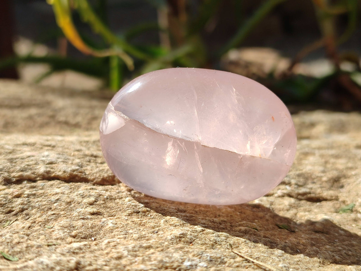 Polished Rose Quartz Palm Stones x 24 From Madagascar - Toprock Gemstones and Minerals 
