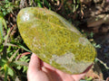 Polished Green Opal Standing Free Form x 1 From Madagascar - Toprock Gemstones and Minerals 