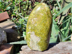 Polished Green Opal Standing Free Form x 1 From Madagascar - Toprock Gemstones and Minerals 