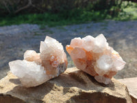 Natural Spirit Quartz Clusters x 4 From South Africa